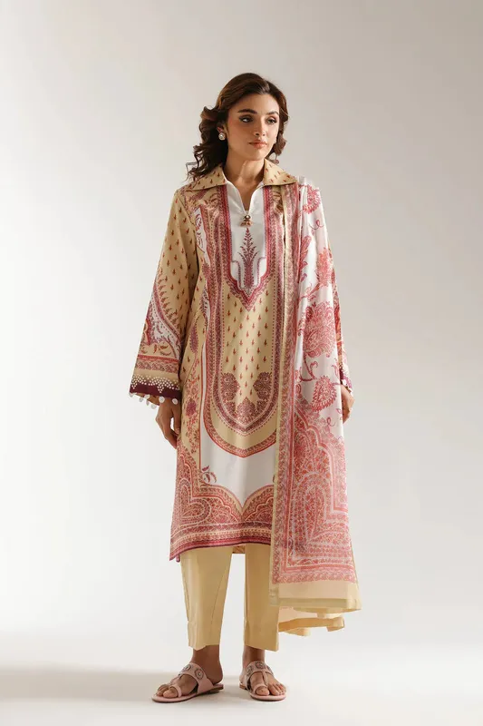 Ethnic Spring Summer 25 Beige Cambric – view 1 – Poshaq