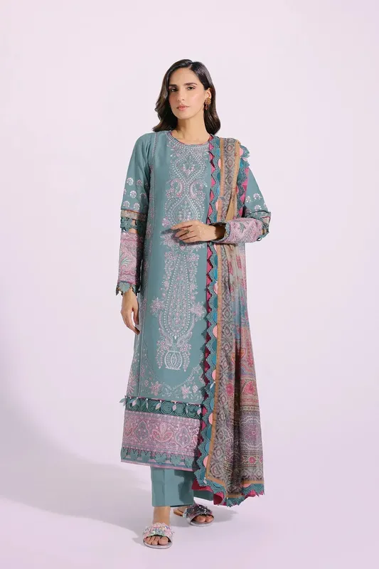Ethnic Rozana Collection SS 24 Green Lawn – view 1 – Poshaq