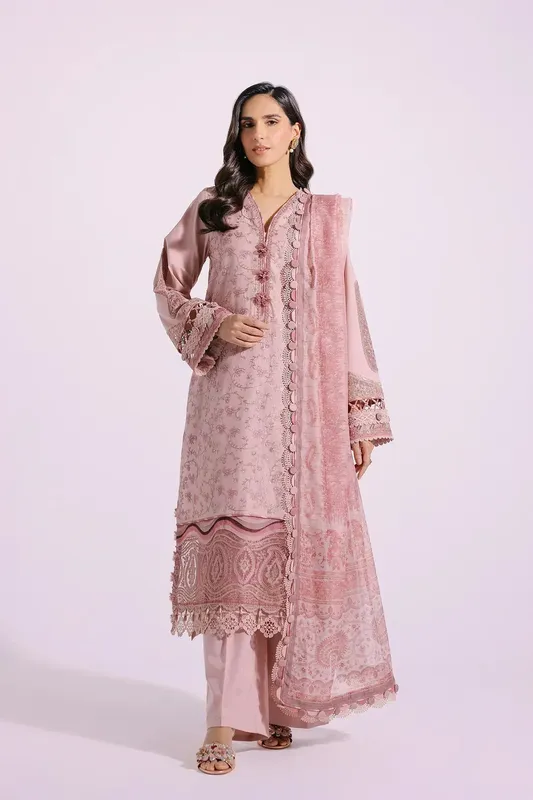 Ethnic Rozana Collection SS 24 Coral Lawn – view 1 – Poshaq