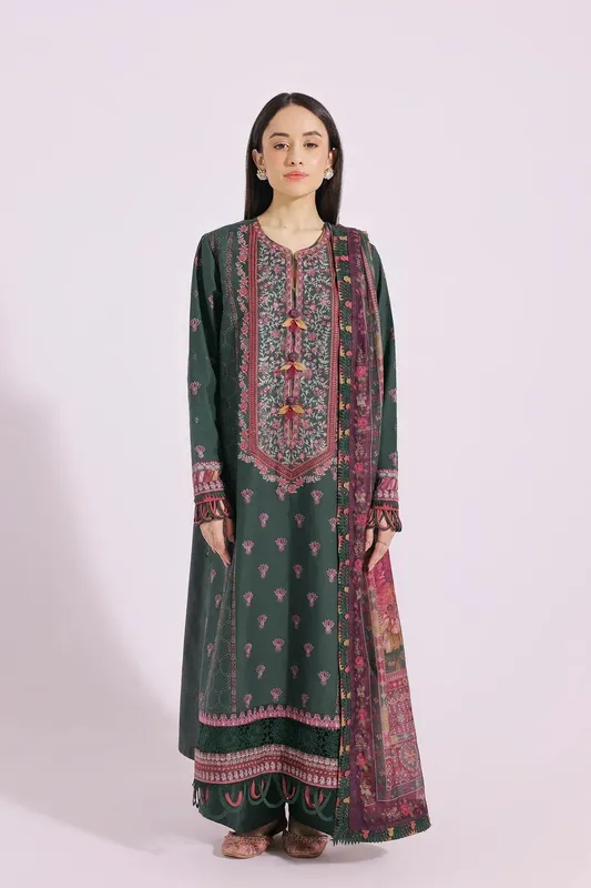 Ethnic Rozana Collection SS 24 Green Lawn – view 1 – Poshaq