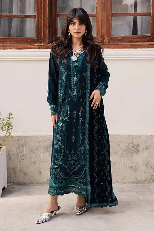 Nureh Exclusive Leather Peach Sea Green Velvet – view 1 – Poshaq