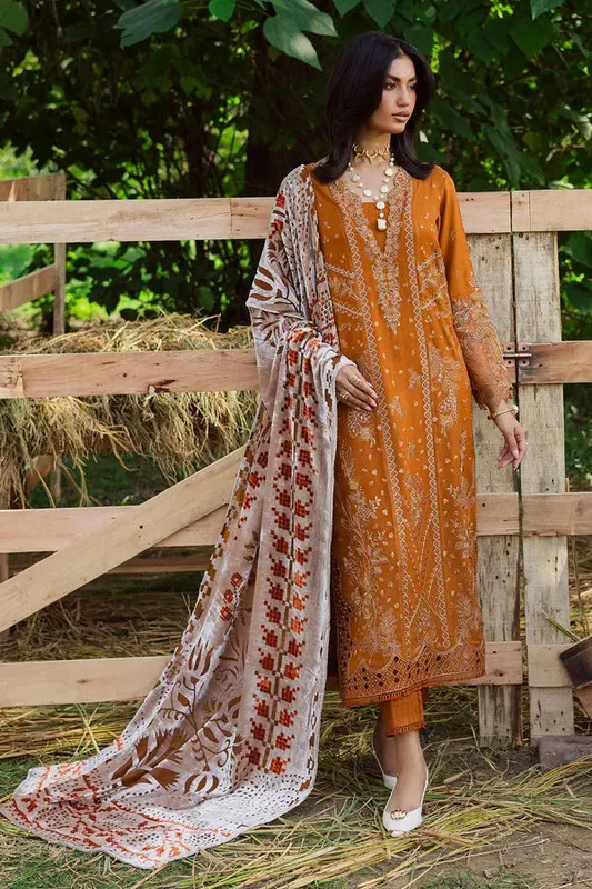 Nureh Exclusive Leather Peach Burnt Orange Velvet – view 1 – Poshaq