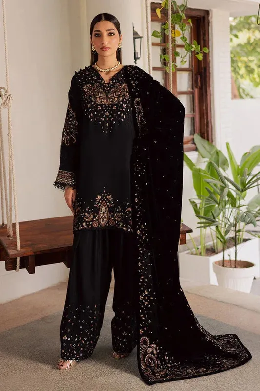 Nureh Exclusive Leather Peach Black Velvet – view 1 – Poshaq