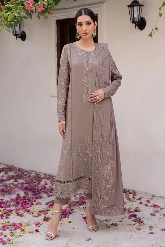Nureh Exclusive Leather Peach Taupe Velvet – view 1 – Poshaq