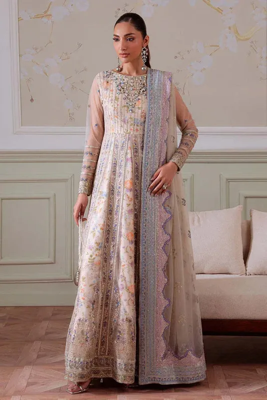 Nureh Elanora Formals light beige Organza – view 1 – Poshaq
