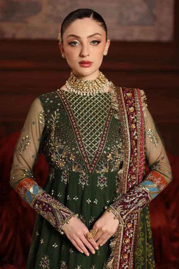 Nureh Alfaaz Formals Bottle Green Raw Silk – view 4 – Poshaq