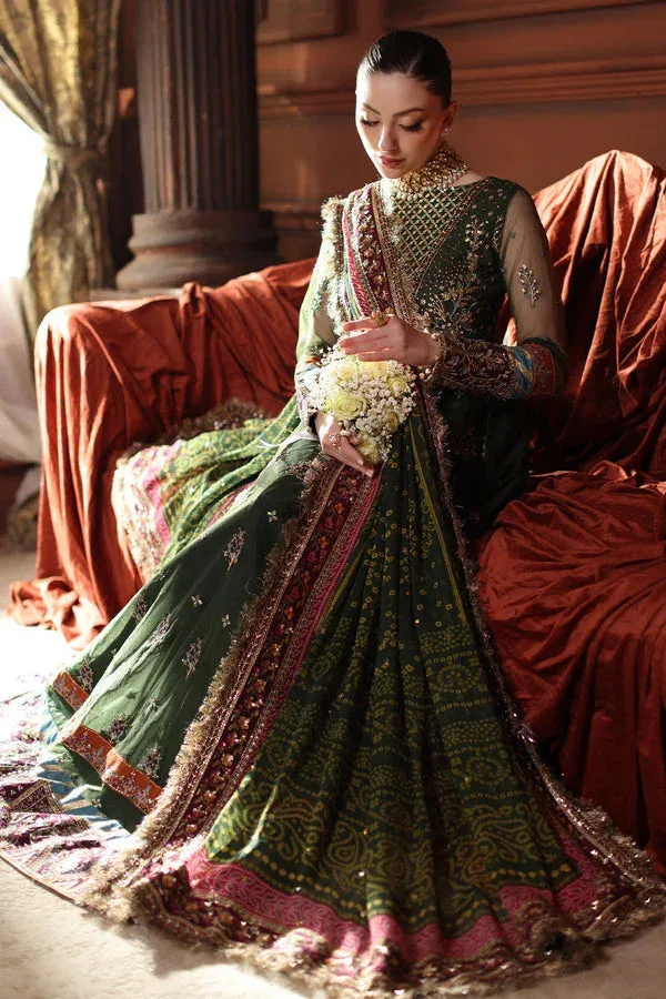 Nureh Alfaaz Formals Bottle Green Raw Silk – view 5 – Poshaq