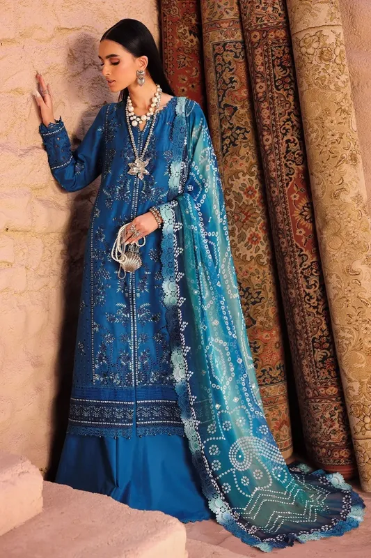 Nureh Bazaar Luxe 25 Cobalt Blue Chiffon – view 1 – Poshaq