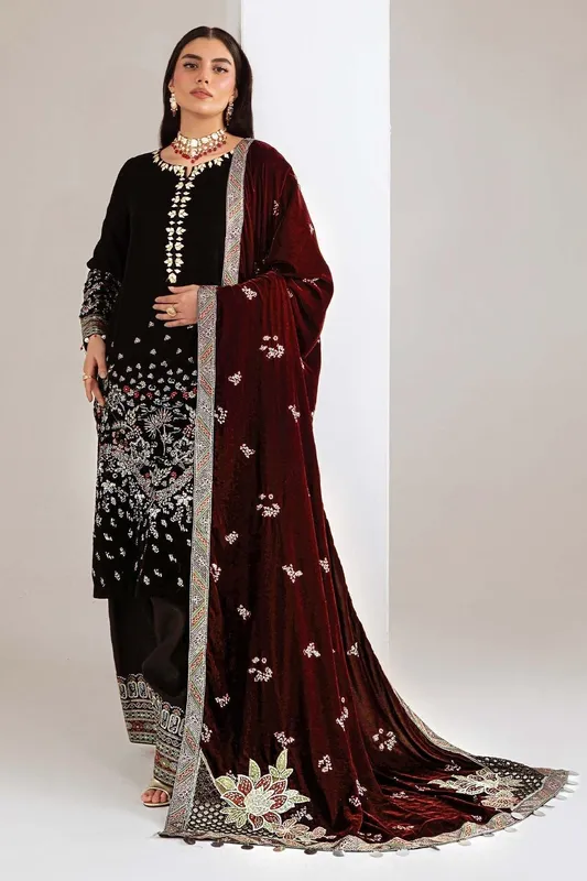Nureh Maya Velvet Deep Chocolate Raw Silk – view 1 – Poshaq
