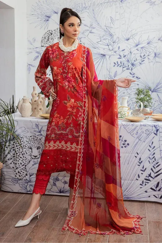 Nureh Gardenia 25 Red Chiffon – view 1 – Poshaq