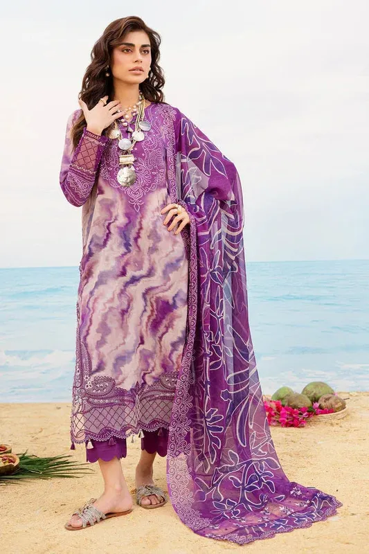 Nureh Gardenia 25 purple Chiffon – view 1 – Poshaq