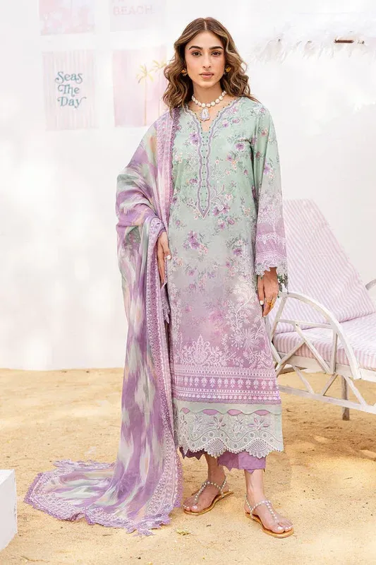 Nureh Gardenia 25 light ferozi Chiffon – view 1 – Poshaq
