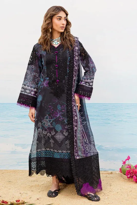 Nureh Gardenia 25 Black Chiffon – view 1 – Poshaq