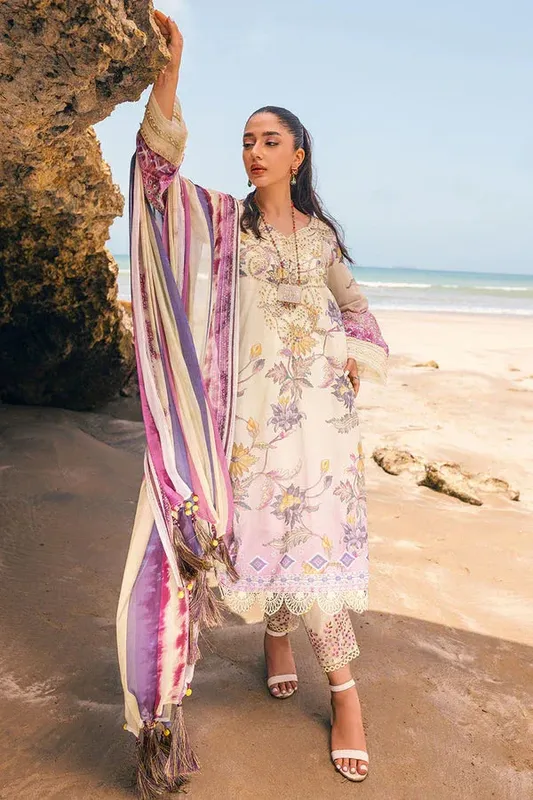 Nureh Gardenia 25 Ivory Gold Chiffon – view 1 – Poshaq