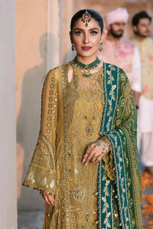 Nureh Jhoomro Formals sand brown Cotton Silk – view 3 – Poshaq
