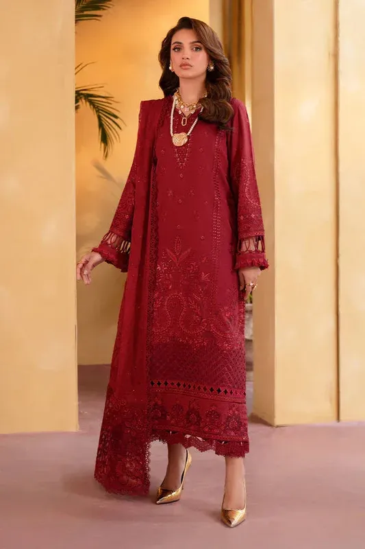 Nureh Karandi 25 Red Chiffon – view 1 – Poshaq