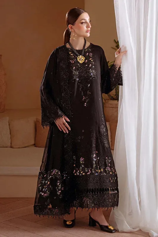 Nureh Karandi 25 Black Chiffon – view 1 – Poshaq
