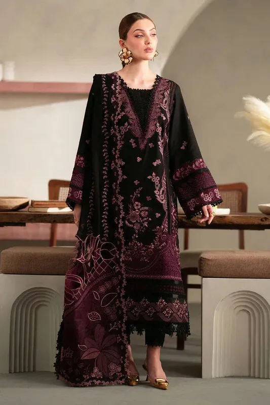 Nureh Karandi 25 Black Organza – view 1 – Poshaq