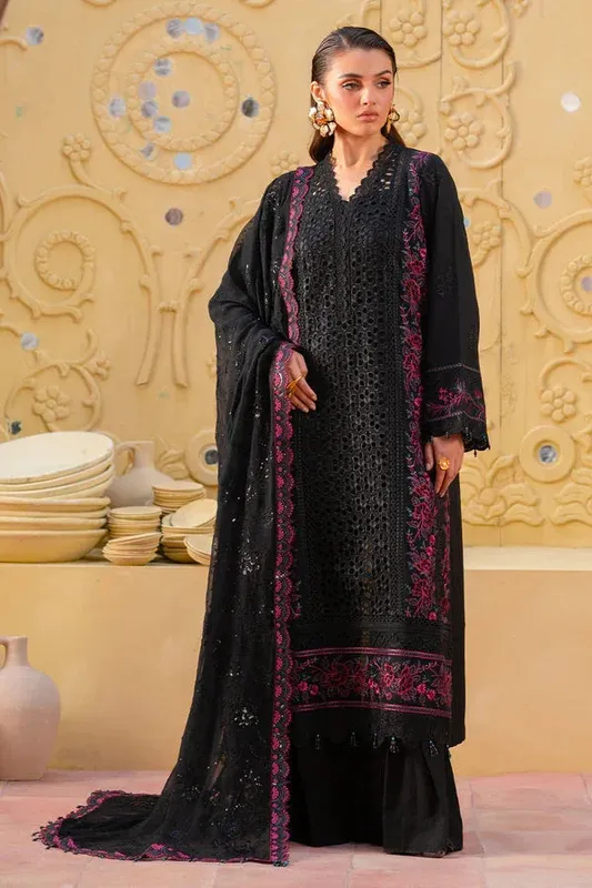 Nureh Karandi 25 Black Chiffon – view 1 – Poshaq
