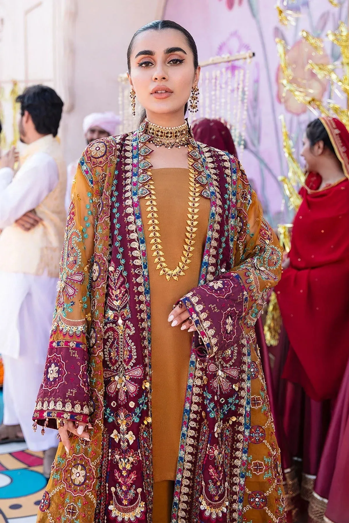 Nureh Jhoomro 25' Pink Raw Silk – view 4 – Poshaq