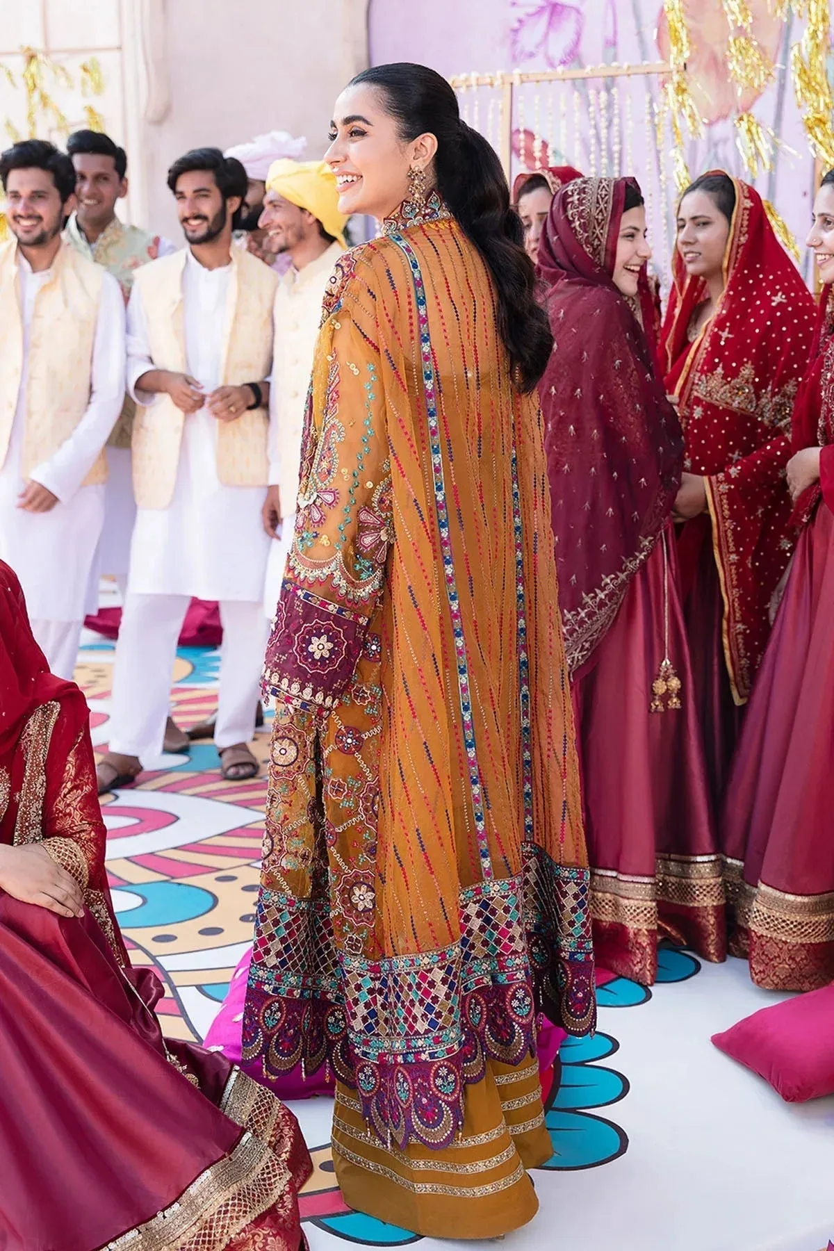 Nureh Jhoomro 25' Pink Raw Silk – view 6 – Poshaq