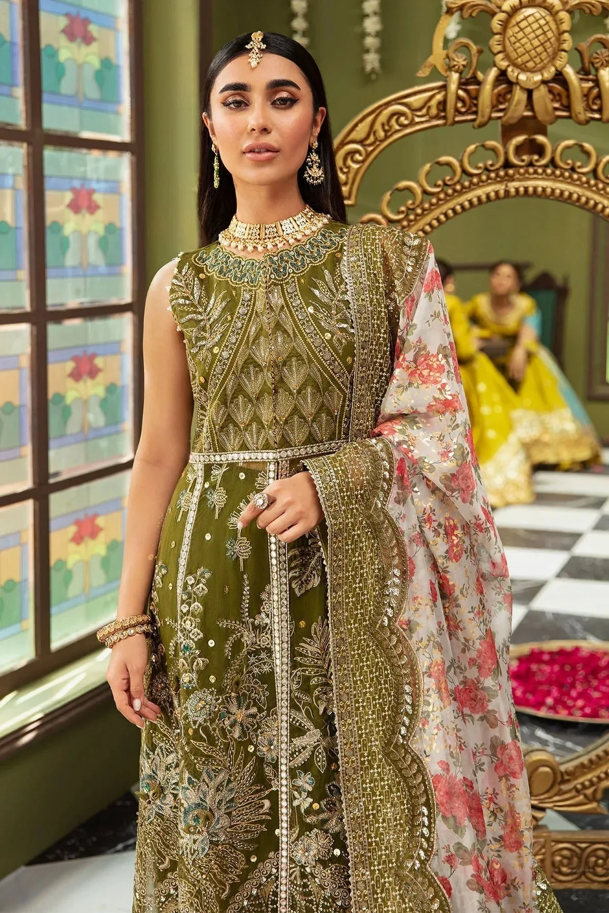 Nureh Jhoomro 25' Organza – view 2 – Poshaq