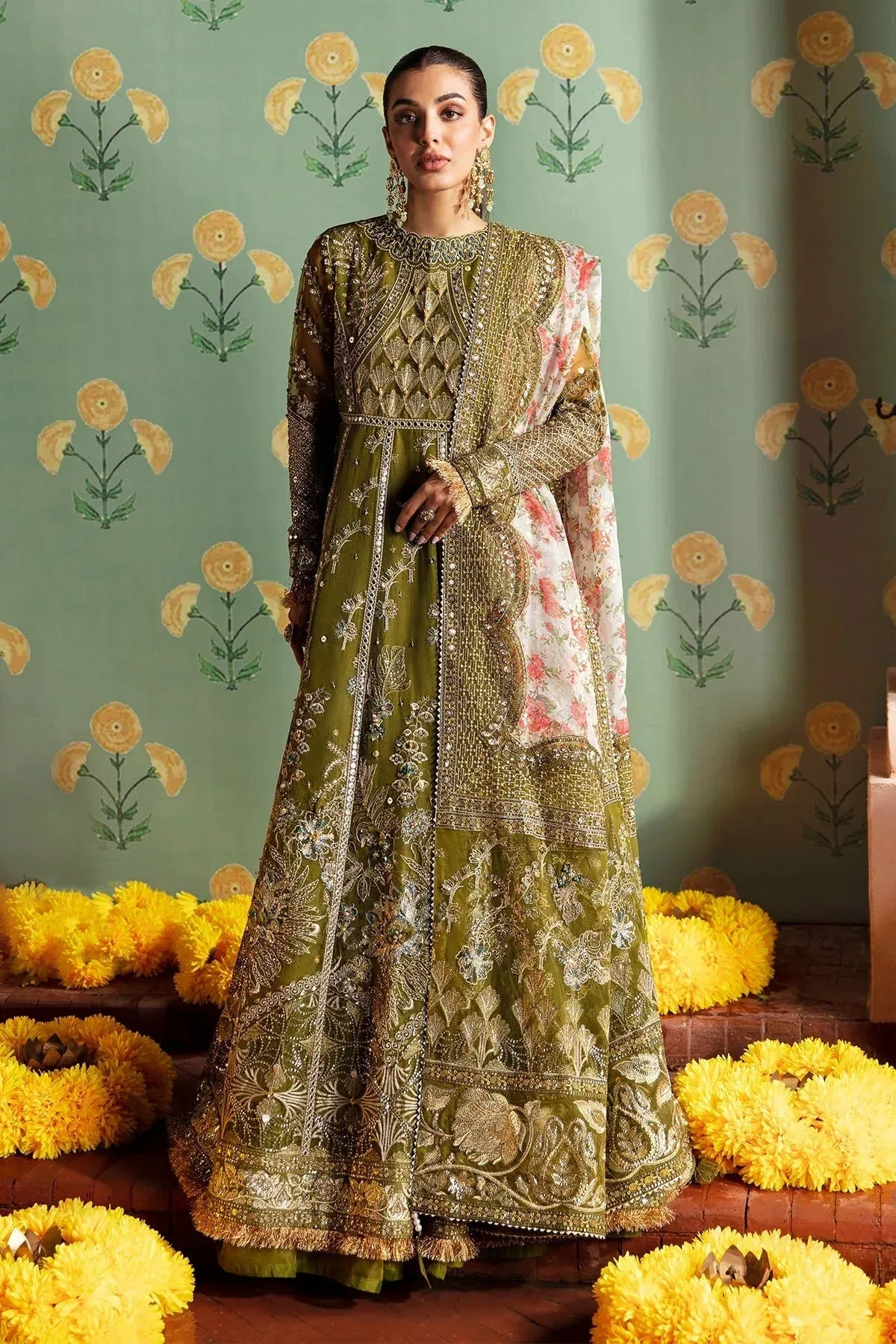 Nureh Jhoomro 25' Organza – view 3 – Poshaq
