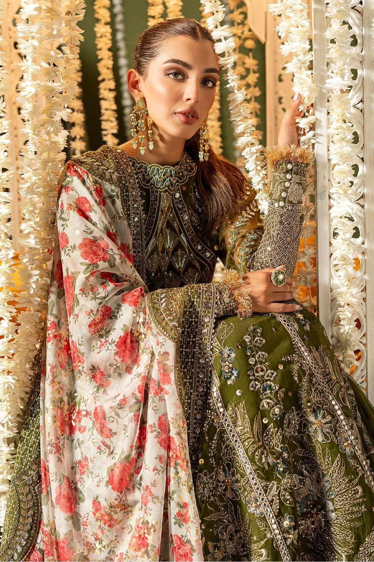 Nureh Jhoomro 25' Organza – view 4 – Poshaq