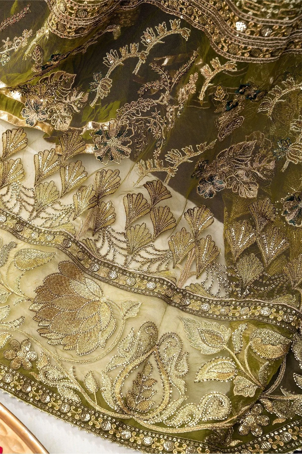 Nureh Jhoomro 25' Organza – view 7 – Poshaq