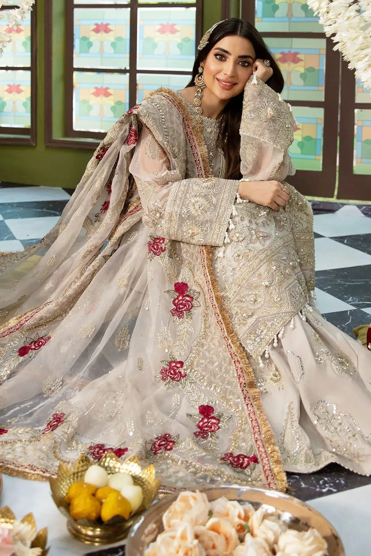 Nureh Jhoomro 25' Organza – view 5 – Poshaq