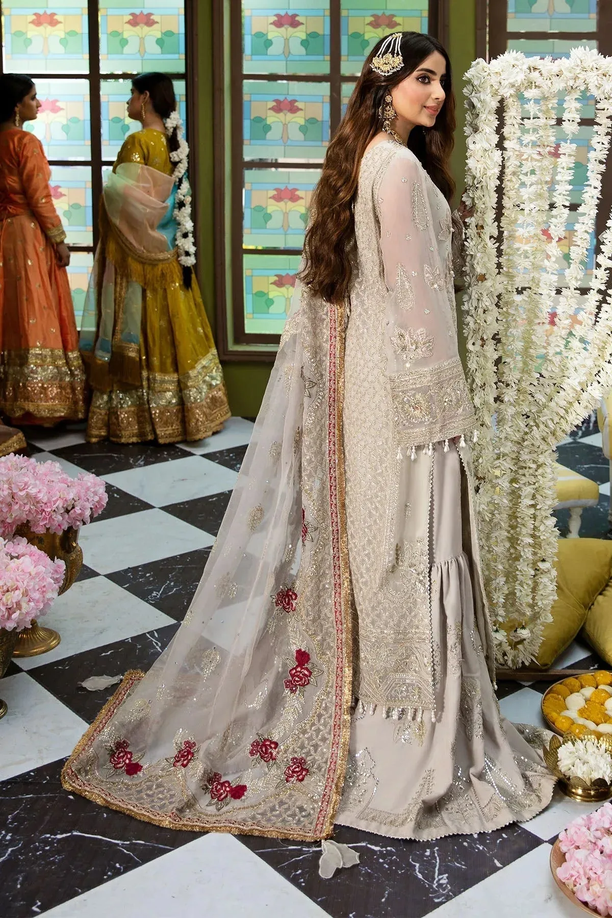 Nureh Jhoomro 25' Organza – view 7 – Poshaq