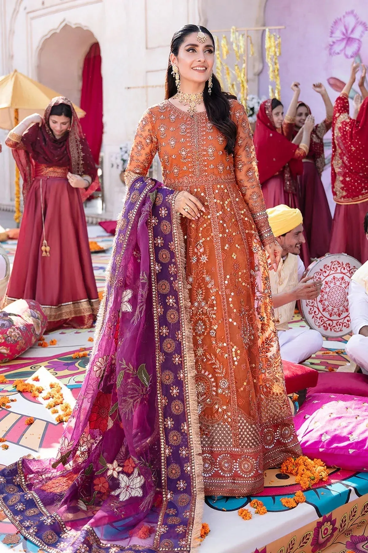 Nureh Jhoomro 25' Pink Raw Silk – view 4 – Poshaq