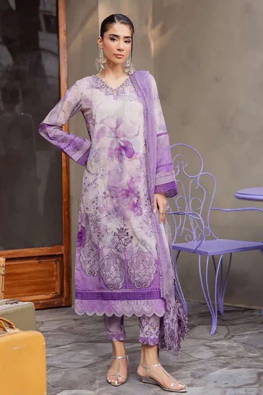 Nureh Amaya Formals Purple Chiffon – view 1 – Poshaq