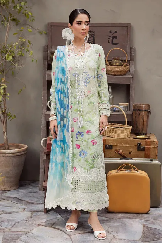 Nureh Amaya Formals Pastel Mint Chiffon – view 1 – Poshaq