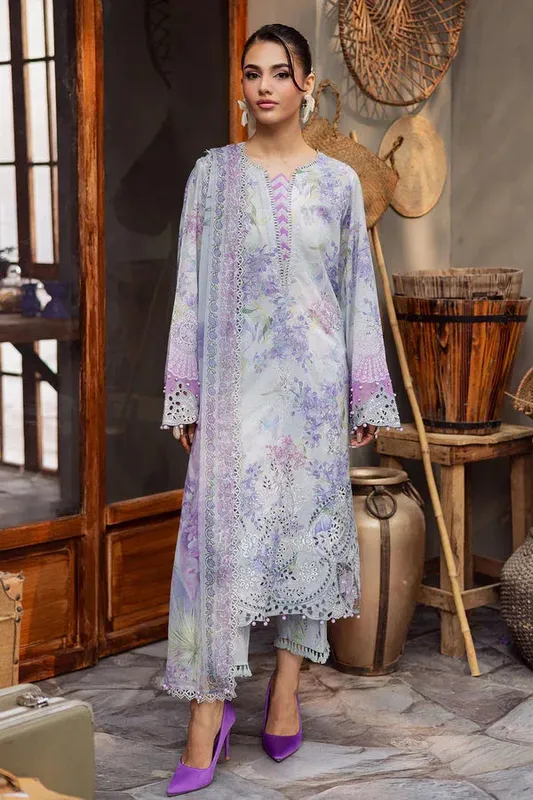 Nureh Amaya Formals Pale Sky Blue Chiffon – view 1 – Poshaq