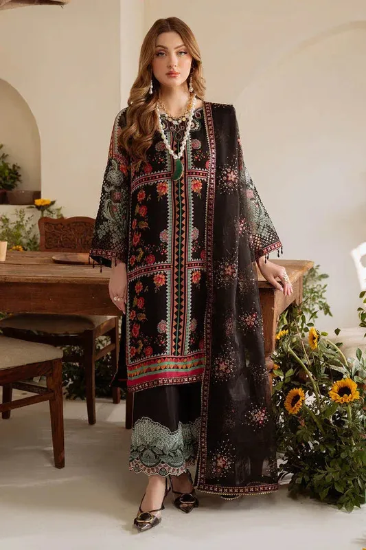 Nureh Amaya Formals Black Organza – view 1 – Poshaq