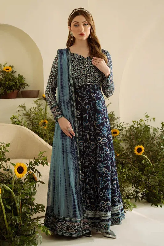Nureh Amaya Formals Deep Purple Chiffon – view 1 – Poshaq
