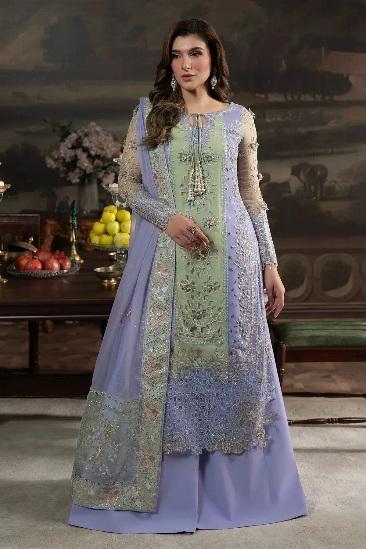 Nureh Elanora Formals 25 Light Lavender Raw Silk – view 1 – Poshaq
