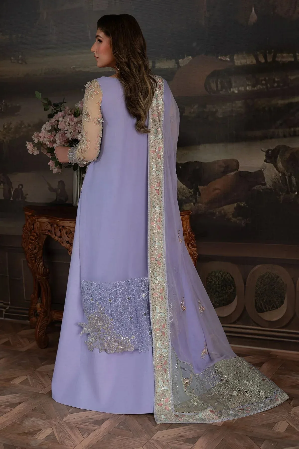 Nureh Elanora Formals 25 Light Lavender Raw Silk – view 2 – Poshaq