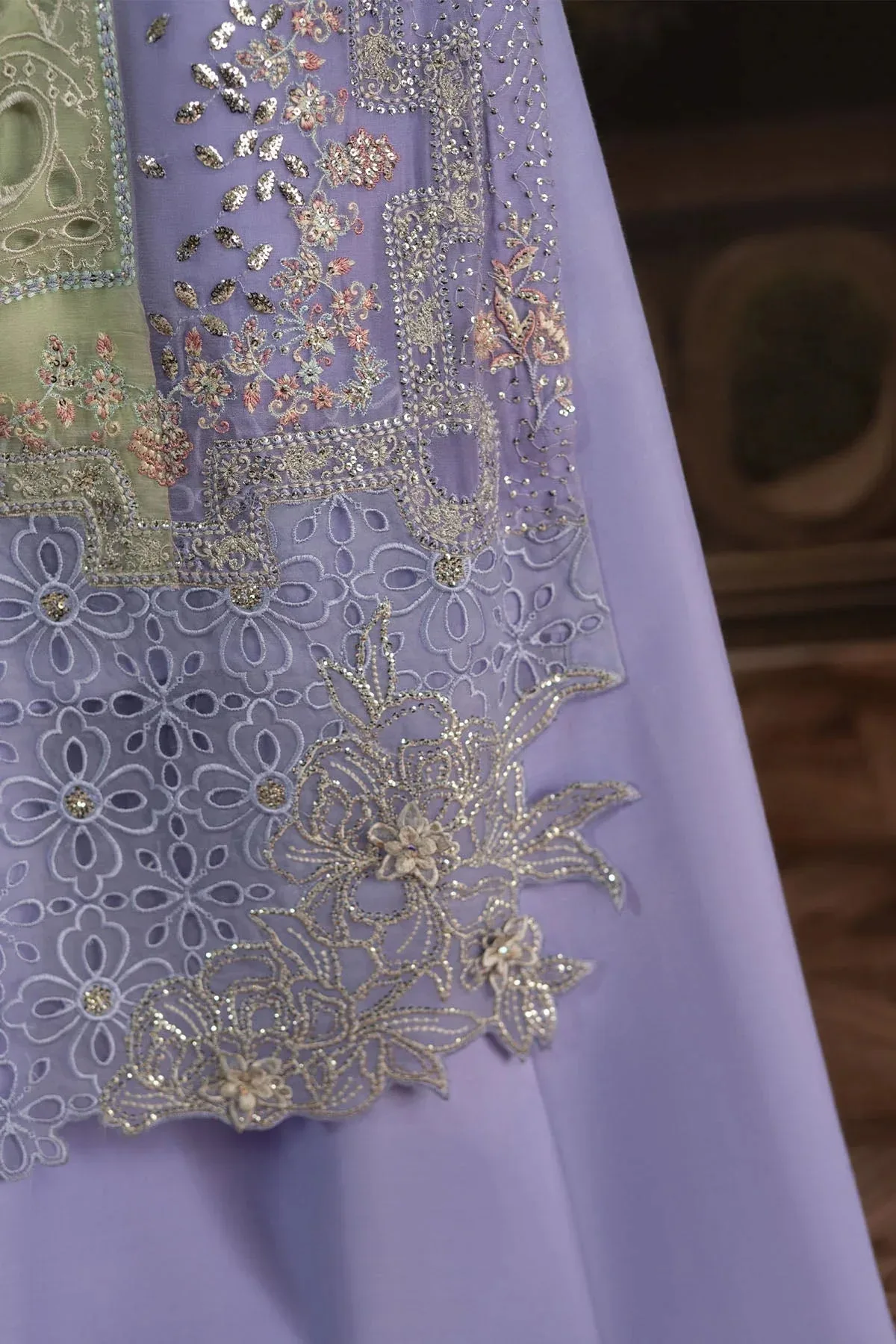 Nureh Elanora Formals 25 Light Lavender Raw Silk – view 5 – Poshaq