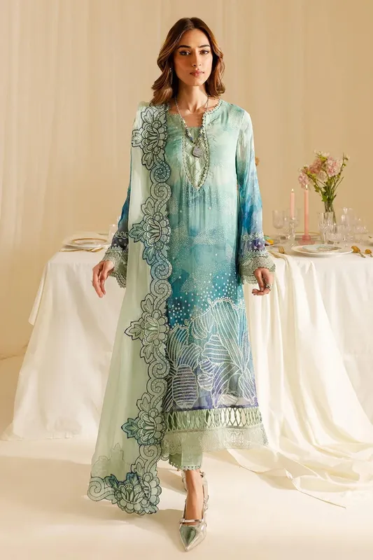Nureh Ballerina Formals Ice Blue Chiffon – view 1 – Poshaq