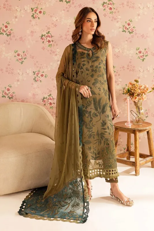 Nureh Ballerina Formals Coffee Organza – view 1 – Poshaq
