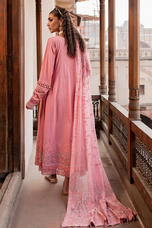 Nureh Lawn Jacquard Pink Jacquard – view 1 – Poshaq