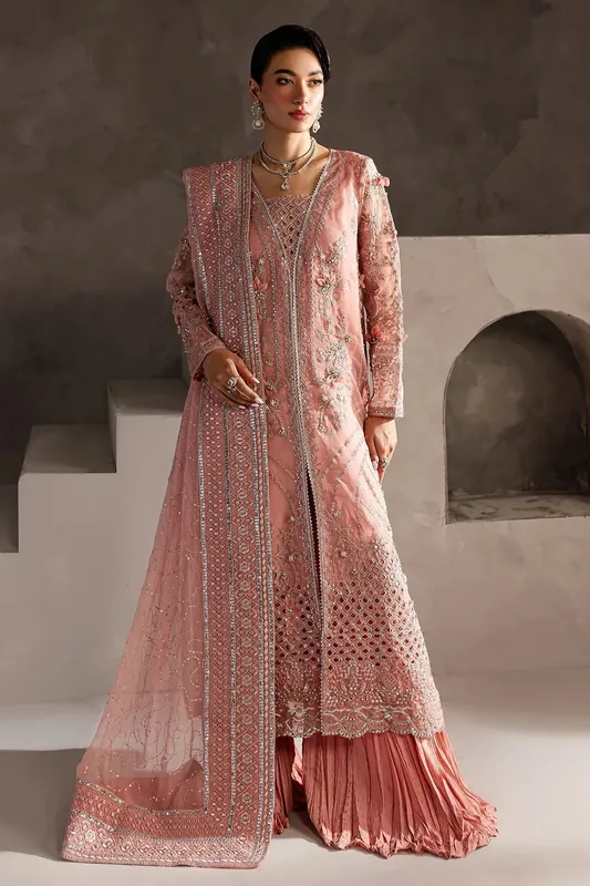 Nureh Wedding Formals 24 Nude Pink Organza – view 1 – Poshaq