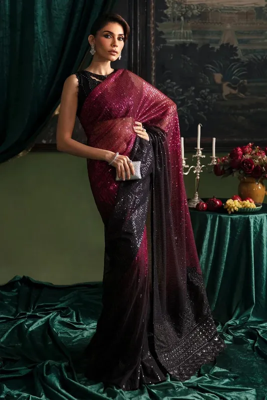Nureh Elanora Formal 24 Maroon Raw Silk – view 1 – Poshaq