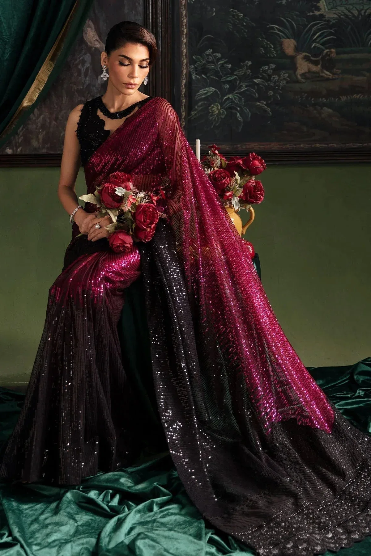 Nureh Elanora Formal 24 Maroon Raw Silk – view 6 – Poshaq