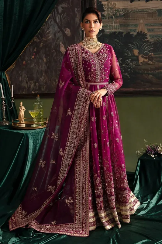 Nureh Elanora Formal 24 Magenta Raw Silk – view 1 – Poshaq