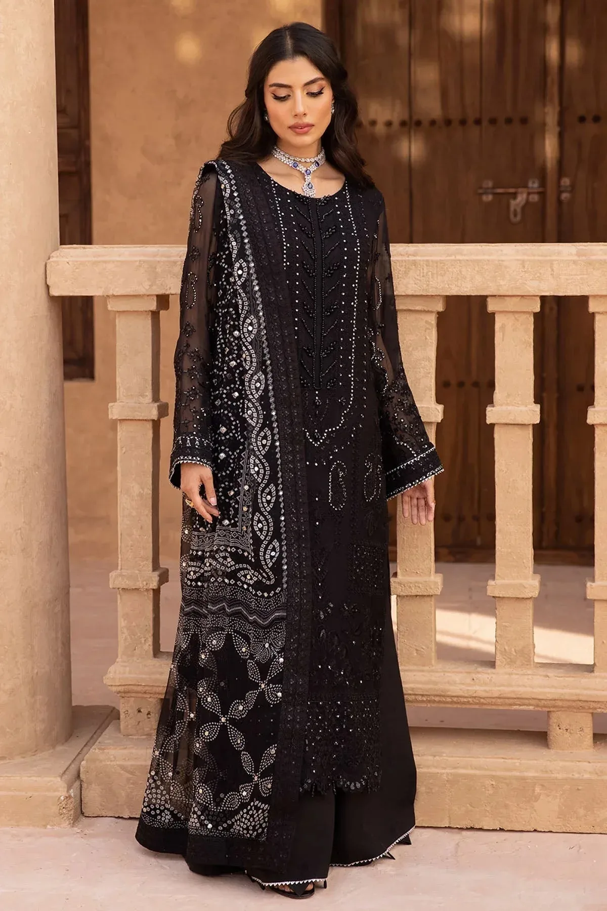 Nureh Elanora Formal 24 Black Raw Silk – view 4 – Poshaq
