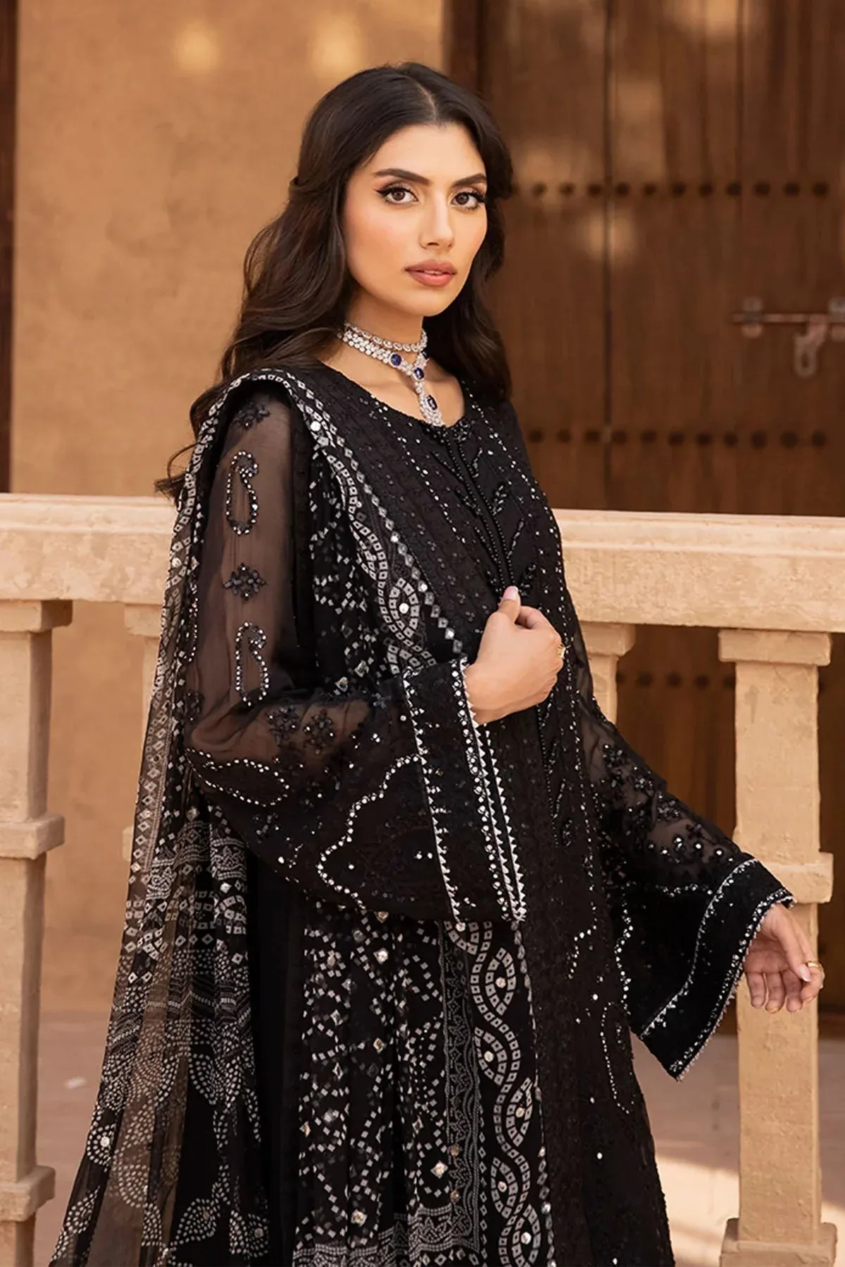 Nureh Elanora Formal 24 Black Raw Silk – view 5 – Poshaq