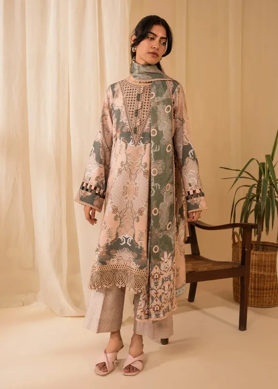 Nureh Shades of Winter Skin Pashmina – view 1 – Poshaq